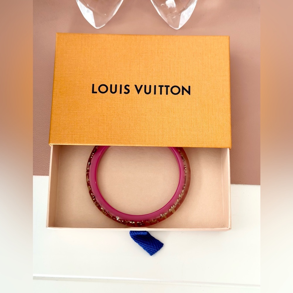 Pink Louis Vuitton Inclusion Bracelet Bangle - Picture 5 of 8